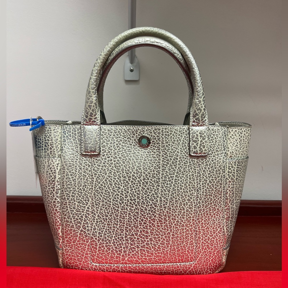 Tiffany & Co. Leather Silver Small Shopper Tote